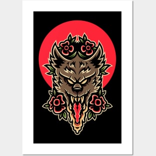 Wolf N' Roses Posters and Art